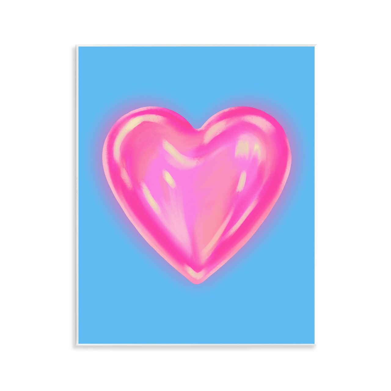 Stupell Industries Watercolor Sculptural Heart Wall Plaque Art Design by House of Lulu